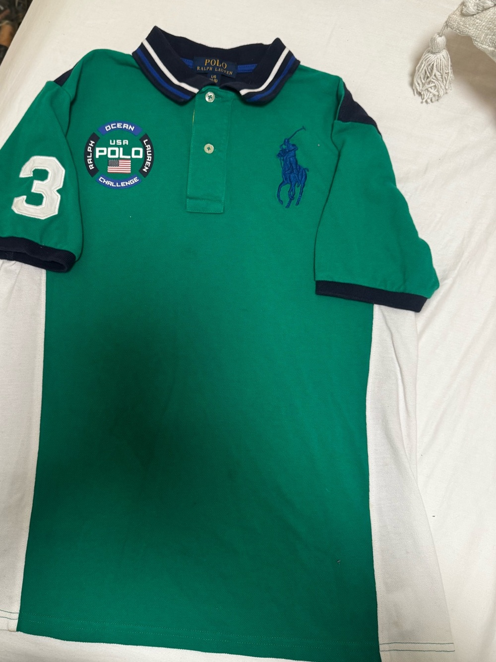 Polo by Ralph Lauren Green Polo with Navy & White Accents